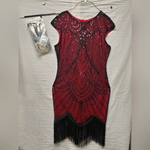 Women's Roaring 20's Flapper Dress 2XL